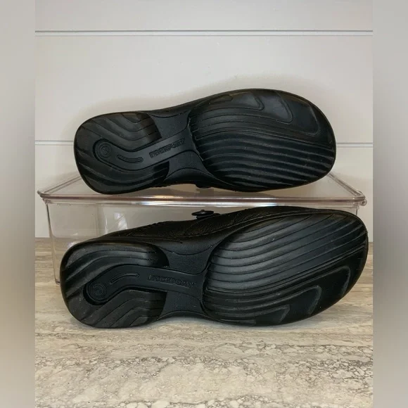 Rockport Split Toe Stitched Black Leather Loafers with Gel Nimbus Soles Size 5.5 - Picture 3 of 4
